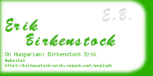 erik birkenstock business card